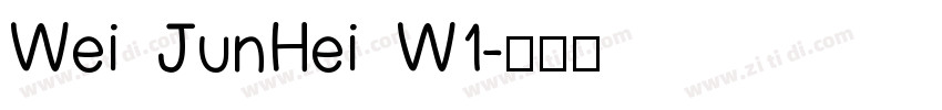 Wei JunHei W1字体转换